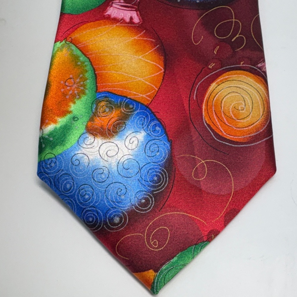J. Garcia “Crème de Men the Hangover” Collection 60 Red Silk Tie